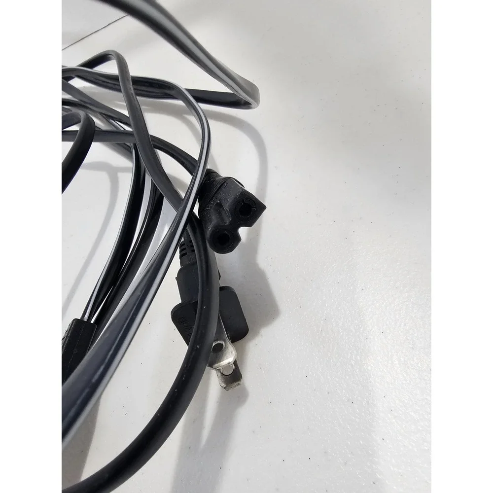 Two 2-Prong Power Cord Figure 8 AC Cable IEC C7‎ Replacement 6ft Black